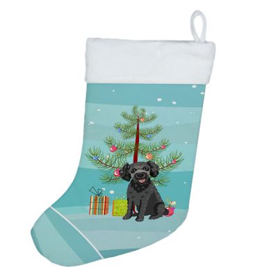 Caroline's Treasures WDK3129CS Poodle Toy Grey Christmas Christmas Stocking Fireplace Hanging Stockings Christmas Season Party Decor Family Holiday Decorations