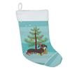 Caroline's Treasures WDK2990CS Dachshund Chocolate and Tan Christmas Christmas Stocking Fireplace Hanging Stockings Christmas Season Party Decor Family Holiday Decorations view 2