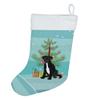 Caroline's Treasures WDK3097CS Pit Bull Black #1 Christmas Christmas Stocking Fireplace Hanging Stockings Christmas Season Party Decor Family Holiday Decorations view 1