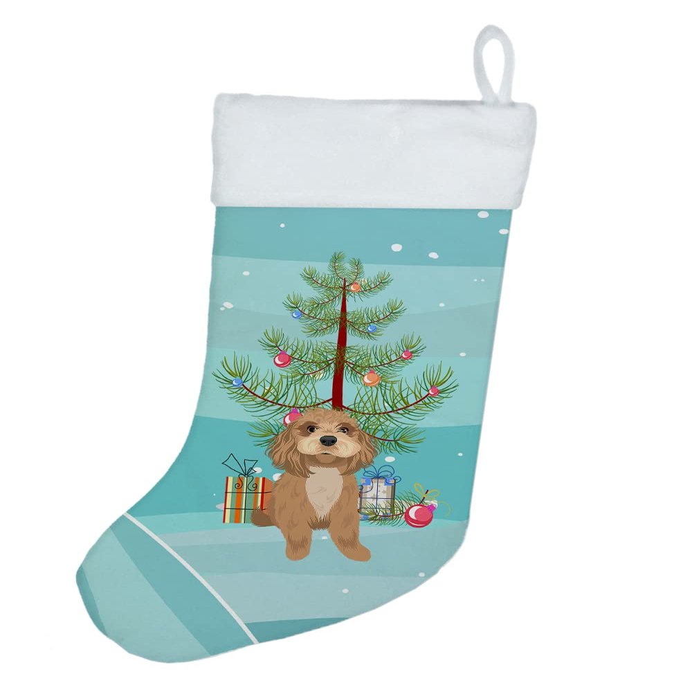 Caroline's Treasures WDK3176CS Shih-Tzu Red Christmas Christmas Stocking Fireplace Hanging Stockings Christmas Season Party Decor Family Holiday Decorations