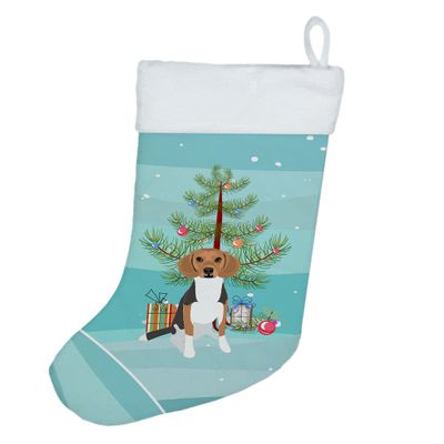 Caroline's Treasures WDK2961CS Beagle Tricolor #1 Christmas Christmas Stocking Fireplace Hanging Stockings Christmas Season Party Decor Family Holiday Decorations