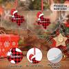 Texas Home State Christmas Tree Ornaments Buffalo Plaid Map Christmas Hat Christmas Ornament 2022 City Souvenir Acrylic Hanging Ornaments Holiday Christmas Keepsake New Year Gifts view 2