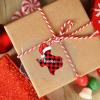 Texas Home State Christmas Tree Ornaments Buffalo Plaid Map Christmas Hat Christmas Ornament 2022 City Souvenir Acrylic Hanging Ornaments Holiday Christmas Keepsake New Year Gifts view 4