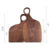 AXUYU Perfect Anniversary, Wedding, Housewarming Gifts for The Couple Cutting Board 2pcs Black Walnut Wood Cutting Board Set with Handle Decorative Serving Charcuterie Board for Kitchen view 2
