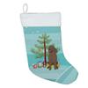 Caroline's Treasures WDK3120CS Poodle Standard Brown Christmas Christmas Stocking Fireplace Hanging Stockings Christmas Season Party Decor Family Holiday Decorations view 2