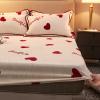 FCLDESHOP Bedding Bed Sheets,Autumn Winter Cartoon Print Coral Fleece Bedding Sheets, Deep Pocket Mattress Protector Pillowcases for Kids Room,Beige,200 * 220cm (3pcs) view 2