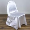 Efavormart White Chair Covers for Party 100 PCS Satin Self Tie Universal Banquet Wedding Folding Chair Cover for Dining Chairs Washable Slipcovers for Outdoors Events view 2