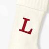 Wondershop Target Christmas Knit Winter White Stocking Monogram Letter L Measures 20" view 2