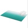 BOSIJOY Fluffy Bath Rug Turquoise Gradient Art,Non Slip Shag Carpet Soft Floor Door Mat Teal Ombre Minimalism,Absorbent Entrance Rugs for Kitchen Bathroom Living Room 24x35In view 1