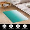 BOSIJOY Fluffy Bath Rug Turquoise Gradient Art,Non Slip Shag Carpet Soft Floor Door Mat Teal Ombre Minimalism,Absorbent Entrance Rugs for Kitchen Bathroom Living Room 24x35In view 3