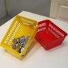 SAFIGLE Coin Storage Basket Plastic Decorative Desktop Sundries Organizer with Handle Small Compact Tray for Home Office 6.09X4.52X2.36 Inches view 4