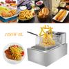 Electric Deep Fryer with Basket & Lid, Stainless Steel Professional Commercial Home Frying Machine Chicken Turkey Chips French Fryer (1 Tank) view 4