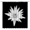 ASVEAS Black and White Flower Shower Curtain Elegant Floral on Black Background Modern Simple Unique Design Art Women Girls Fabric Bathroom Decor Set with Hooks59" Wx70 H view 1