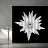 ASVEAS Black and White Flower Shower Curtain Elegant Floral on Black Background Modern Simple Unique Design Art Women Girls Fabric Bathroom Decor Set with Hooks59" Wx70 H view 2