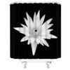 ASVEAS Black and White Flower Shower Curtain Elegant Floral on Black Background Modern Simple Unique Design Art Women Girls Fabric Bathroom Decor Set with Hooks59" Wx70 H view 3