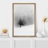 SIGNWIN Framed Canvas Print Wall Art Dark Tree in Winter Snow Forest Nature Wilderness Illustrations Decorative Landscape Rustic Black & White or Living Room, Bedroom, Office - 16"x24" Natural view 2