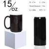 ABBSH Color Changing Mugs, Sublimation Mugs Black Color Changing Coffee Mugs Heat Sensitive Coffee Mugs Tazas Magicas Para Sublimacion 15 OZ With Box Set of 12 view 2