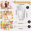 Xinnun 1000 Pcs 12 oz Charcuterie Cups with Cocktail Picks Set 200 Pcs French Fries Cups Disposable Wedding Food Paper Take-out Party 800 Pcs 2 Types Cocktail Picks for Individual Party Serving view 2