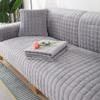 XSlive Flannel Sofa Cover Couch Covers Soft Cozy Plush Plaid Quilted Sectional Couch Cover Anti-Slip Sofa Slipcover for Dogs Cats Pet Love Seat Recliner Cover, 1 Piece (LightGrey,43"x63") view 1