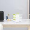 3-Tier Stackable Storage Container Box Handled Organizer Storage Box Stackable Carry Box with Removable Tray Transparent Storage Case Stack Carry Storage Box view 4