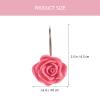 Zerodeko Rose Shower Curtain Hooks 12pcs Single Side Hangers Chrome Decorative Shower Curtain Hooks view 2