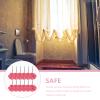 Zerodeko Rose Shower Curtain Hooks 12pcs Single Side Hangers Chrome Decorative Shower Curtain Hooks view 3