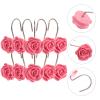 Zerodeko Rose Shower Curtain Hooks 12pcs Single Side Hangers Chrome Decorative Shower Curtain Hooks view 4
