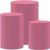 FiVan Pink Cylinder Cover for Baby Birthday Party Newborn Baby Shower Baptism Communion Christening Elastic Plinth Cover Decoration Pedestal Cover view 3