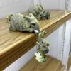 JTZXJJX 3pcs/Set Cute Elephant Decor Statue, Mother and Two Babies Hanging Ornament Figurines for Living Room, Bedroom Home Decor, Hand-Painted Collection Animal Resin Sculpture for Xmas view 3