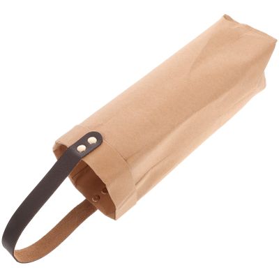 DOITOOL Reusable Red Wine Carrier Bag Washable Kraft Tote for Wine Bottles for Convenient Pu Handle for Easy Carrying