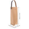 DOITOOL Reusable Red Wine Carrier Bag Washable Kraft Tote for Wine Bottles for Convenient Pu Handle for Easy Carrying view 2