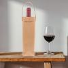 DOITOOL Reusable Red Wine Carrier Bag Washable Kraft Tote for Wine Bottles for Convenient Pu Handle for Easy Carrying view 3