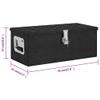 vidaXL Compact Aluminum Storage Box with Lock and Keys, and Portable Toolbox with Spacious Interior, Ideal for Vehicle Storage or Camping, Black view 4
