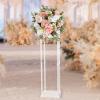 1Pcs Acrylic Clear Wedding Flower Stand Vase Stand Geometric Column Wedding Party Decor Centerpiece Wedding Column Pillar Square Props for Home Wedding Party Table Centerpiece (1pcs, 31in Tall) view 1