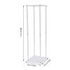 1Pcs Acrylic Clear Wedding Flower Stand Vase Stand Geometric Column Wedding Party Decor Centerpiece Wedding Column Pillar Square Props for Home Wedding Party Table Centerpiece (1pcs, 31in Tall) view 3