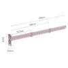 Retractable Wall Mounted Clothes Drying Rack, Strong Load-Bearing Laundry Garment Rack with Hooks, Easy to Install Clothes Drying Rack (Pink Long) view 2