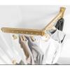Retractable Wall Mounted Clothes Drying Rack, Strong Load-Bearing Laundry Garment Rack with Hooks, Easy to Install Clothes Drying Rack (Pink Long) view 4