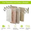 Wall Mounted Drying Rack, Retractable Folding Rustproof Accordion Clothes Dryer, Easy to Install Design Towel Bar (OneColor 75cm) view 3