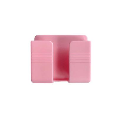 XTYPE Wall Mounted Storage Box Air Conditioning TV Remote Control Storage Box Mobile Phone Plug Holder Charging Stand (Color : Pink)