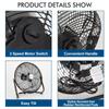 BILT HARD 12" 3-Speed High Velocity Heavy Duty Metal Floor Fan, 1680 CFM, 180-Degree Tilt, Powerful Airflow Fan for Home, Bedroom, Residential Use view 4