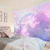LB Pink Colorful Cloud Tapestry Wall Hanging Aesthetic Fantasy Rainbow Sky Natural Landscape Wall Tapestry for Girls Kids Bedroom Living Room Dorm 60x40 Inches view 2