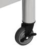 vidaXL Stainless Steel Kitchen Work Table with Wheels - 23.6"x11.8"x33.5" - Durable, and Mobile - Ideal for Kitchen, Restaurant, School, Commercial Workspace - Easy to Clean view 3