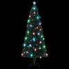 vidaXL 8ft Green Artificial Christmas Tree with Stand - Fiber Optic and LED Lights, 380 Branches, Snow-Covered Tips, Economical, Easy Assembly, Indoor & Outdoor view 4