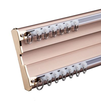 NOIRDA Curtain Conjoined Double Track, Elegant Window Treatment Curtain Track System, Ceiling Track Kit with All Accessories, Room Dividers Track, Easy Installation(Color:B,Size:4m/13.1ft)