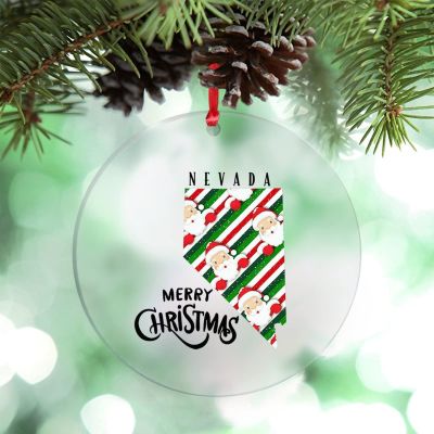 Merry Christmas Ornaments Nevada Home State Personalized Christmas Ornaments 2022 Ornaments for Christmas Trees Souvenir Xmas Tree Hang Pendant Exchange Long Distance Gift