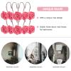 Rose Shower Curtain Hooks 12pcs Decorative Hangers Heavy Duty for Shower Curtain and Rings view 2