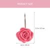 Rose Shower Curtain Hooks 12pcs Decorative Hangers Heavy Duty for Shower Curtain and Rings view 3