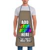 AXKEUDO Customize Apron with Your Text Here for Mother's Day Birthday Christmas Gifts Personalized Kitchen Aprons Brown Savana view 2