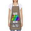 AXKEUDO Customize Apron with Your Text Here for Mother's Day Birthday Christmas Gifts Personalized Kitchen Aprons Brown Savana view 3