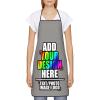 AXKEUDO Custom Funny Cooking Chef Apron with Photo BBQ Kitchen Work Aprons Birthday Dad Creative Gifts Gravel view 3